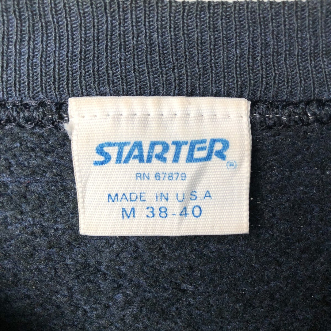 Vintage 80s-90'S Starter NFL Chicago Bears Print Sweatshirt, Made in USA, Men's Size Medium cotton navy blue type Vintage Second Hand