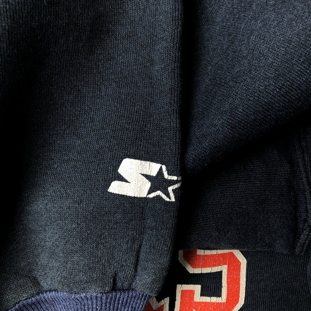 Vintage 80s-90'S Starter NFL Chicago Bears Print Sweatshirt, Made in USA, Men's Size Medium cotton navy blue type Vintage Second Hand