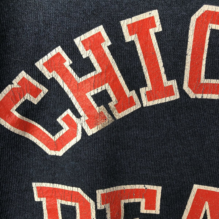 Vintage 80s-90'S Starter NFL Chicago Bears Print Sweatshirt, Made in USA, Men's Size Medium cotton navy blue type Vintage Second Hand