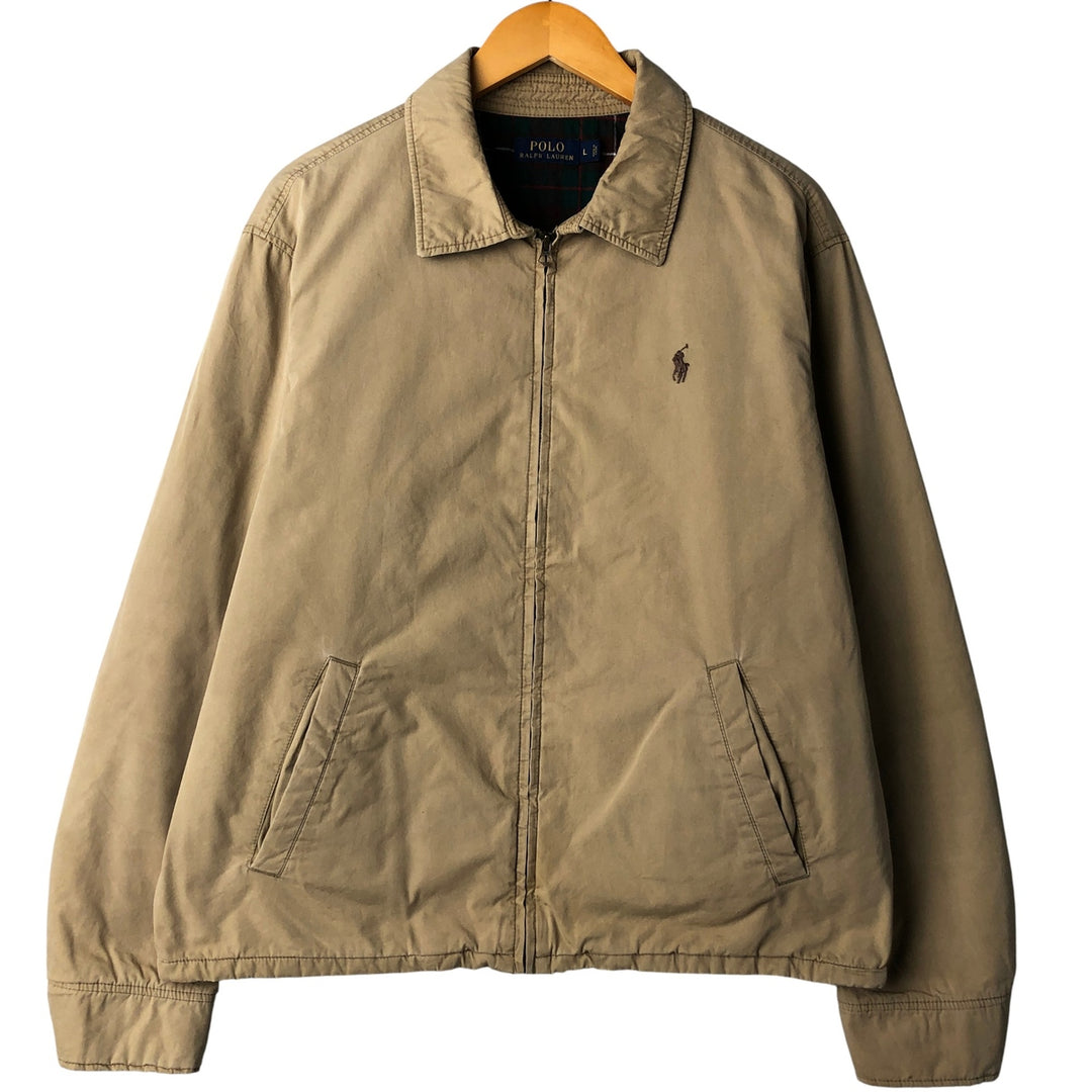 Ralph Lauren POLO RALPH LAUREN padded swing top sports jacket, men's size L cotton Beige type Vintage Second Hand