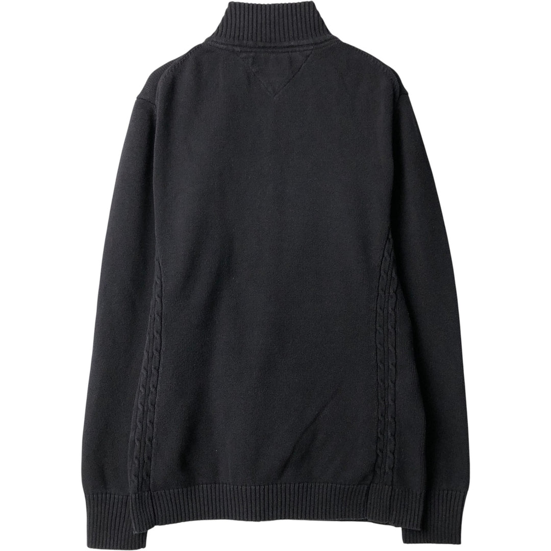 2000'S Tommy Hilfiger Driver's Knit Sweater, Women's XL cotton black type Vintage Second Hand