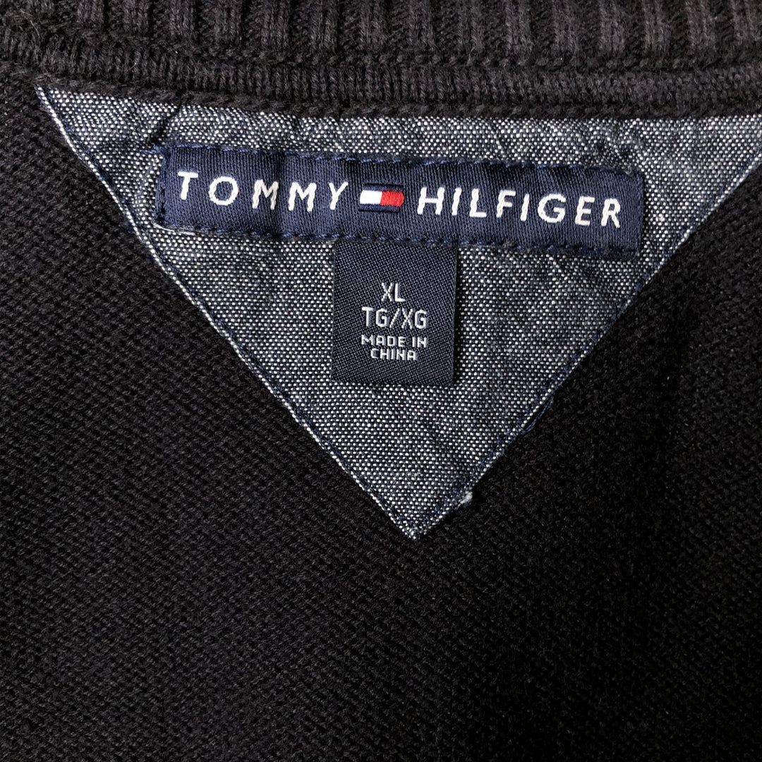 2000'S Tommy Hilfiger Driver's Knit Sweater, Women's XL cotton black type Vintage Second Hand