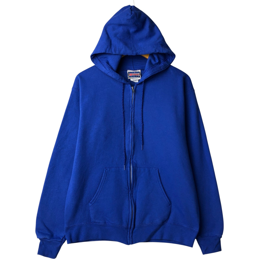 Vintage 90s-00'S Hanes full-zip sweatshirt hoodie, size S, men's cotton blue type Vintage Second Hand