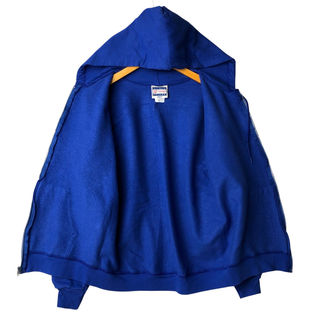 Vintage 90s-00'S Hanes full-zip sweatshirt hoodie, size S, men's cotton blue type Vintage Second Hand