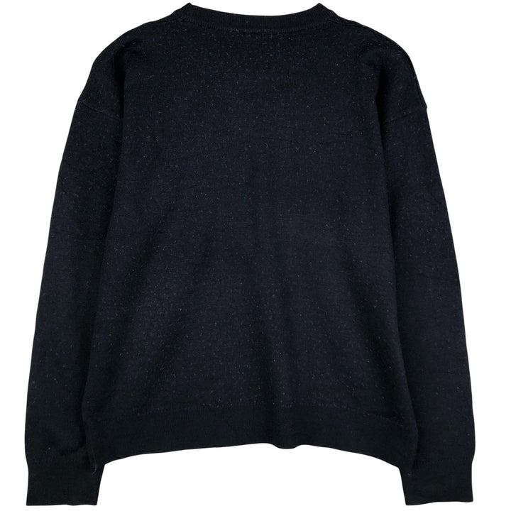 Vintage 1980'S Lacoste Chemise French Lacoste wool and acrylic knit sweater, size 7, men's XXL. wool navy blue type Vintage Second Hand