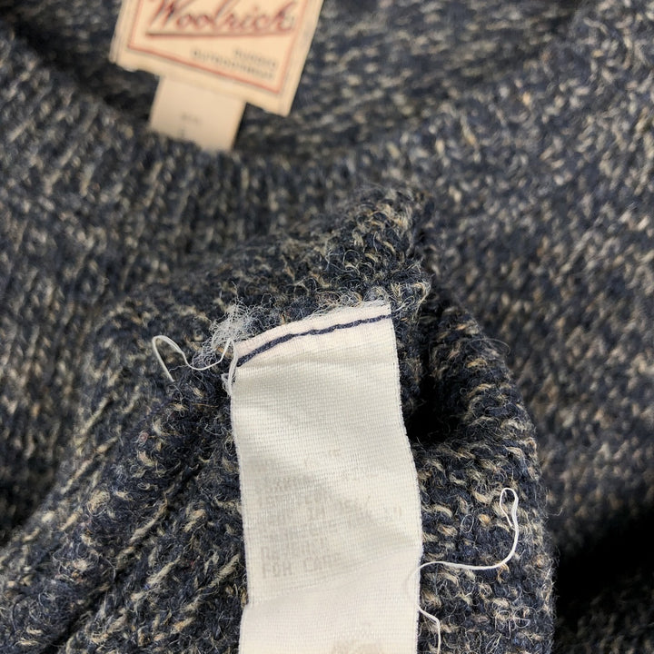 90'S WOOLRICH Wool Knit Sweater, Made in USA, Men's Size L, Vintage unclear black type Vintage Second Hand