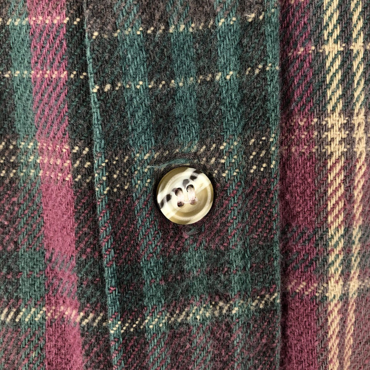 90'S Five Brother Long Sleeve Flannel Check Shirt Men's XL Vintage unclear purple type Vintage Second Hand