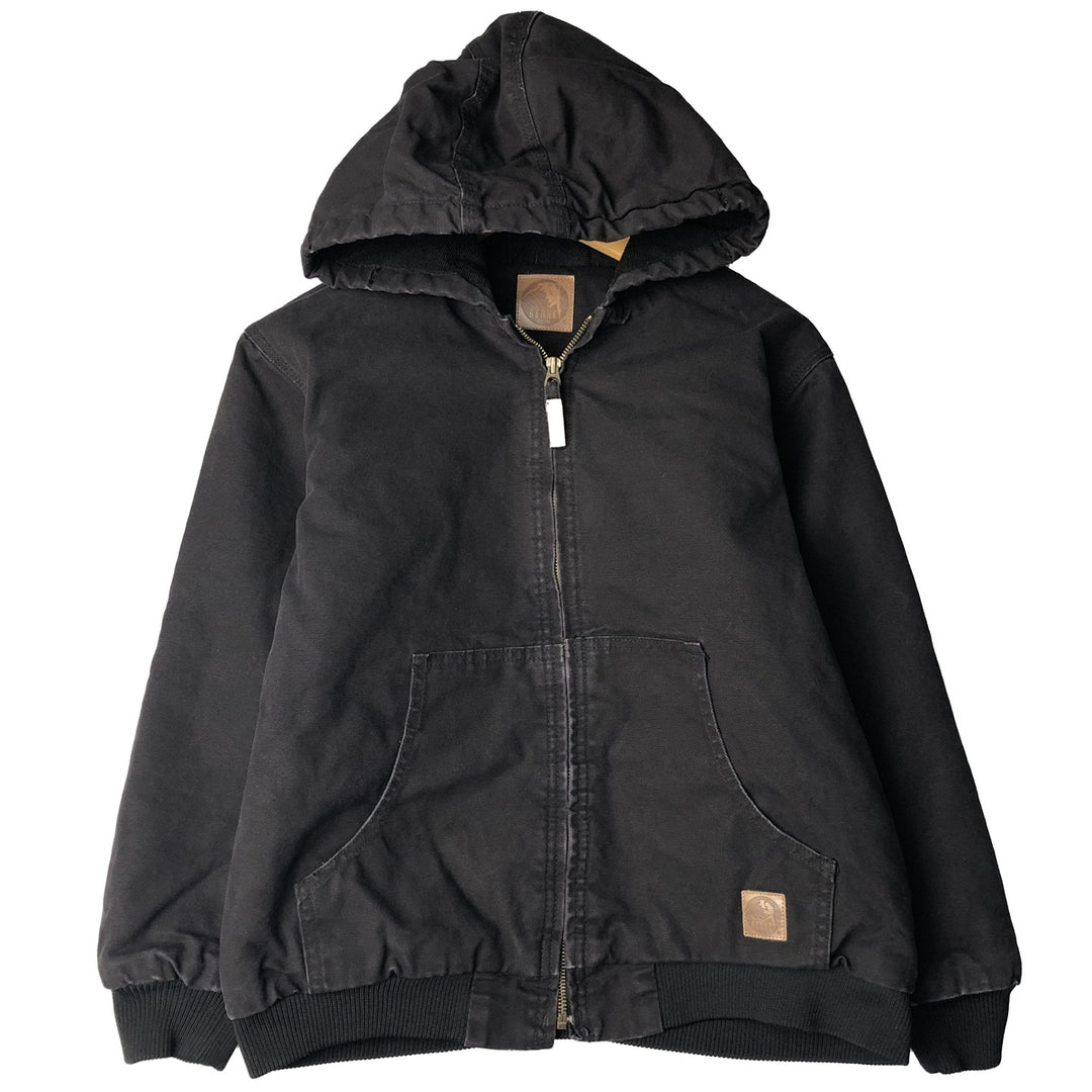 BERNE Active Jacket Type Padded Duck Full Zip Hoodie, Women's Size L cotton black type Vintage Second Hand