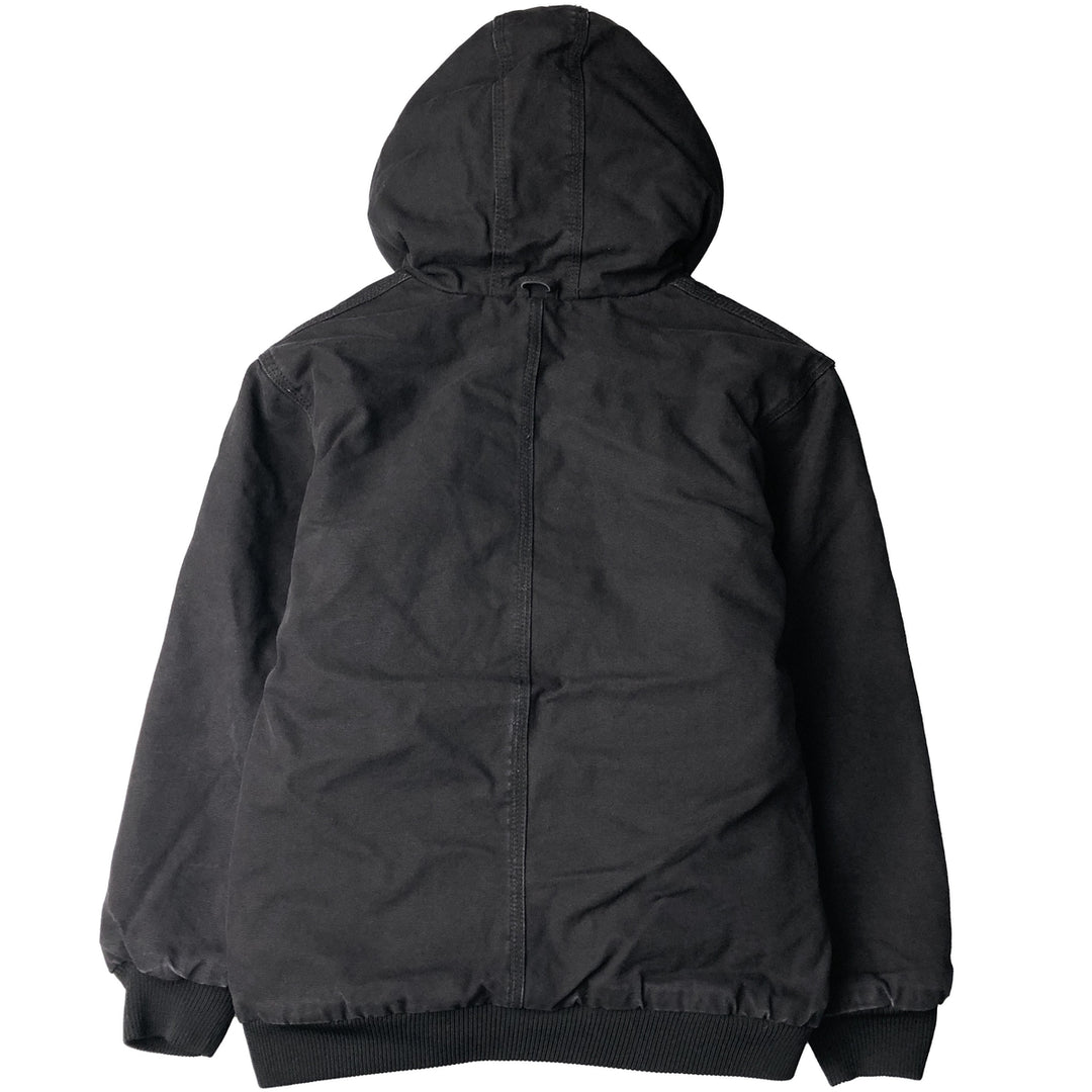 BERNE Active Jacket Type Padded Duck Full Zip Hoodie, Women's Size L cotton black type Vintage Second Hand