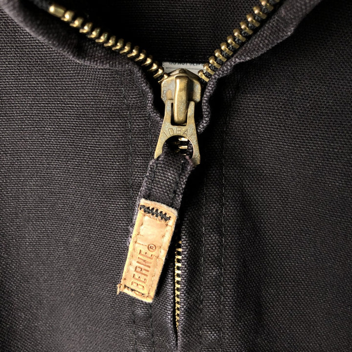 BERNE Active Jacket Type Padded Duck Full Zip Hoodie, Women's Size L cotton black type Vintage Second Hand