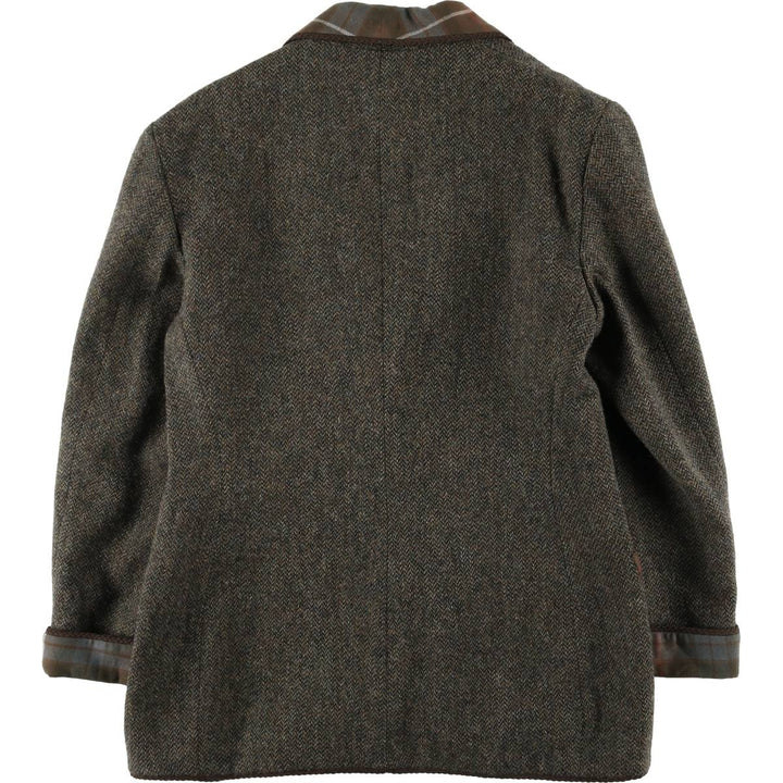 Vintage 90'S Ralph Lauren herringbone wool half coat, made in the USA, size M. wool brown type Vintage Second Hand