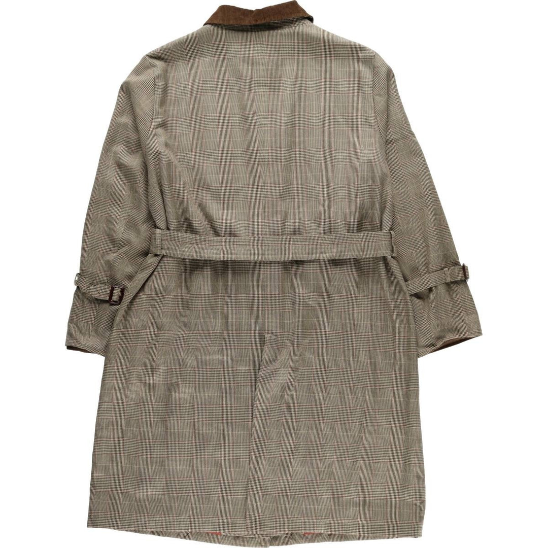 Burberry's BURBERRY LONDON Gun Club Check Balmacaan Coat, Women's Size L polyester Beige type Vintage Second Hand