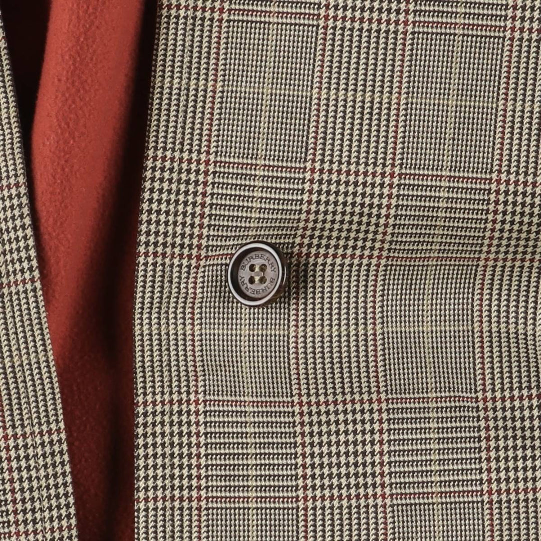 Burberry's BURBERRY LONDON Gun Club Check Balmacaan Coat, Women's Size L polyester Beige type Vintage Second Hand