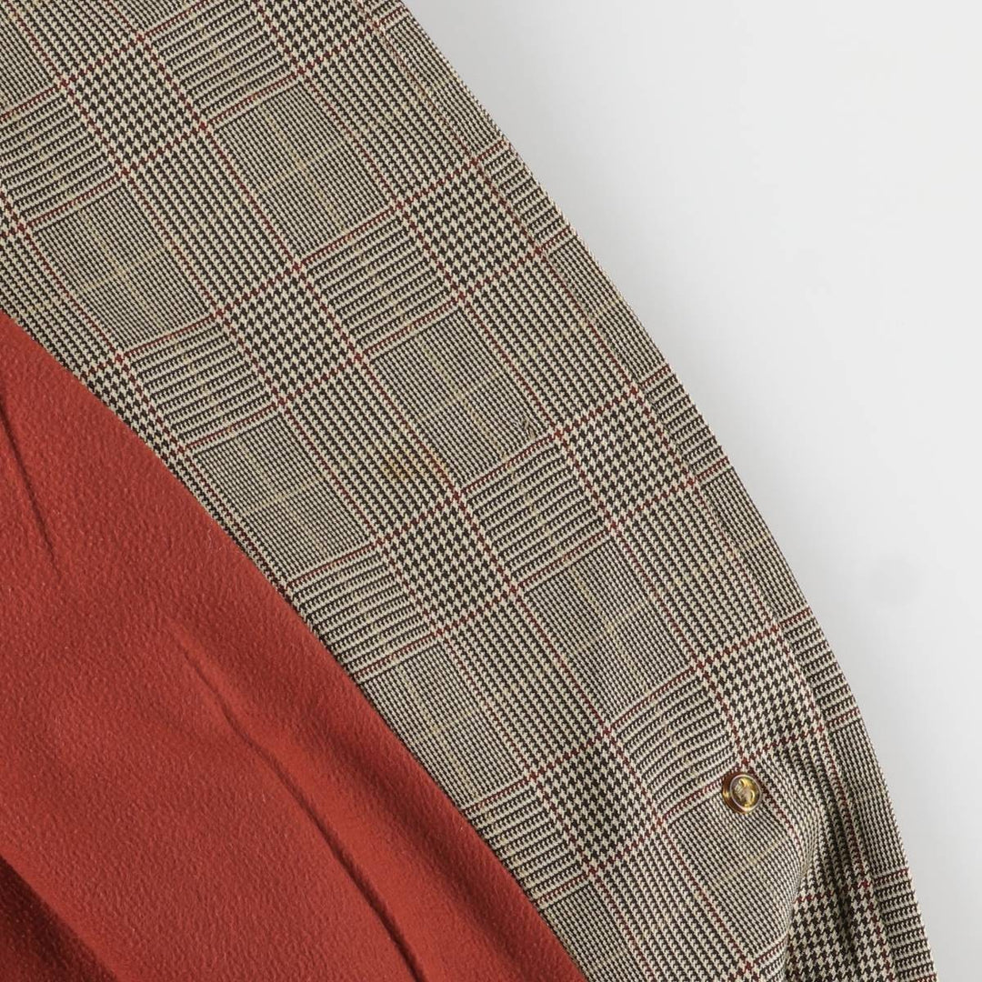 Burberry's BURBERRY LONDON Gun Club Check Balmacaan Coat, Women's Size L polyester Beige type Vintage Second Hand