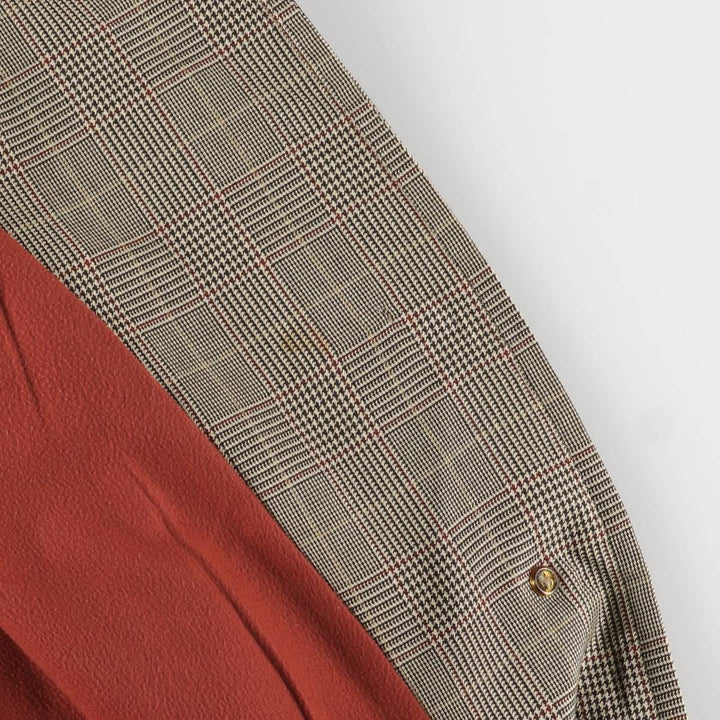 Burberry's BURBERRY LONDON Gun Club Check Balmacaan Coat, Women's Size L polyester Beige type Vintage Second Hand