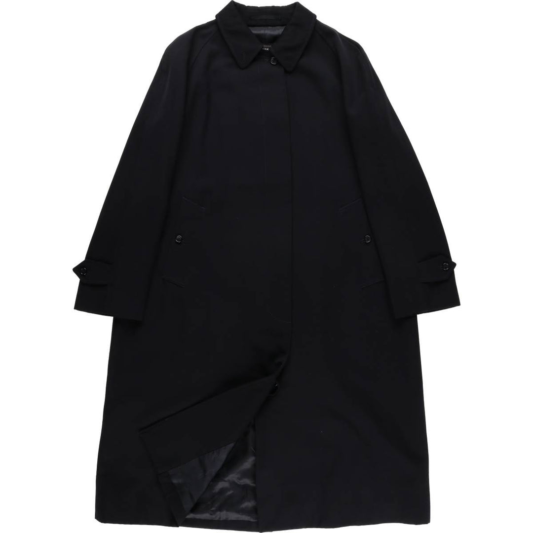Burberry's Balmacaan Coat, Made in England, Women's Size L wool navy blue type Vintage Second Hand