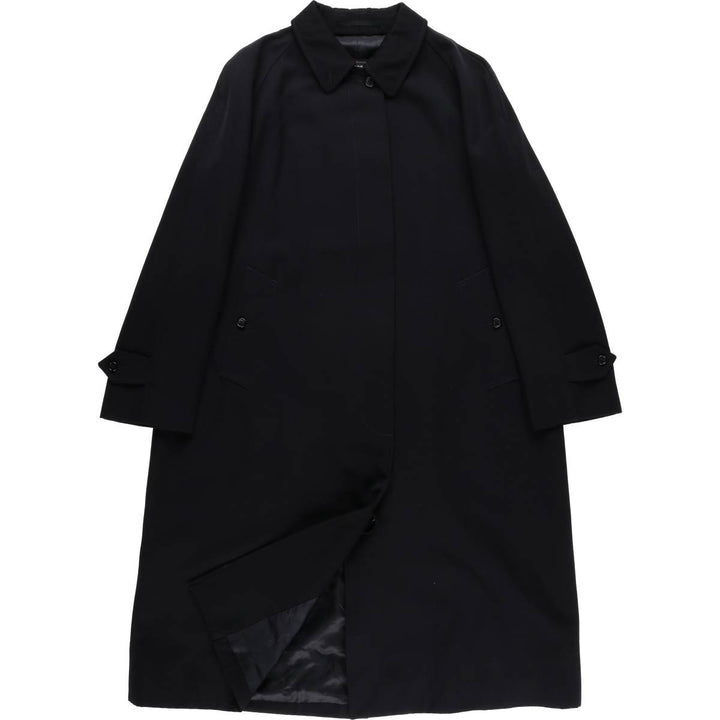Burberry's Balmacaan Coat, Made in England, Women's Size L wool navy blue type Vintage Second Hand