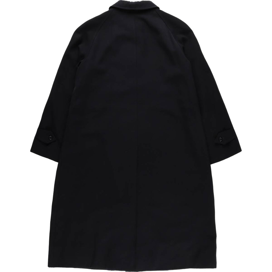 Burberry's Balmacaan Coat, Made in England, Women's Size L wool navy blue type Vintage Second Hand