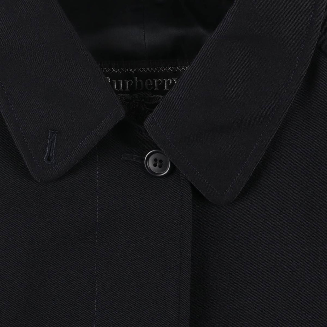 Burberry's Balmacaan Coat, Made in England, Women's Size L wool navy blue type Vintage Second Hand