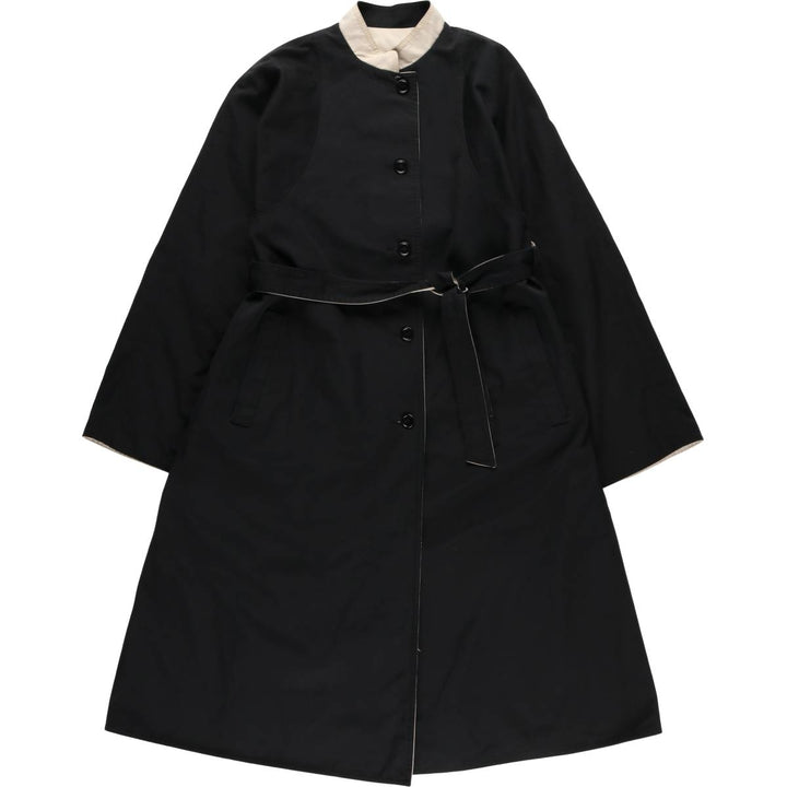 Malber Reversible Stand Collar Balmacaan Coat, Women's, Size M polyester black type Vintage Second Hand