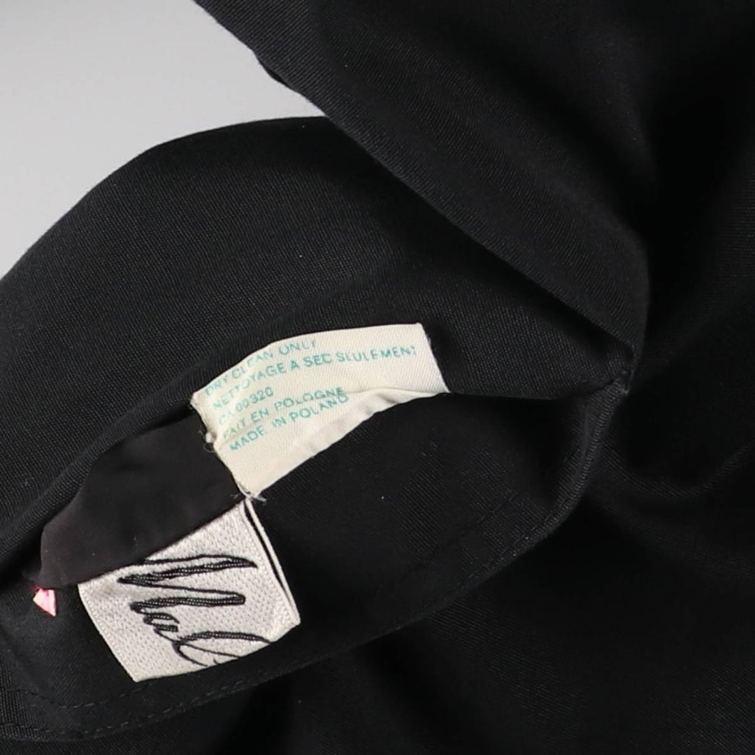 Malber Reversible Stand Collar Balmacaan Coat, Women's, Size M polyester black type Vintage Second Hand