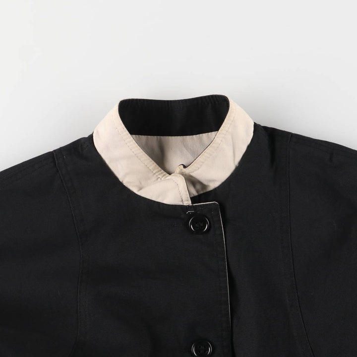 Malber Reversible Stand Collar Balmacaan Coat, Women's, Size M polyester black type Vintage Second Hand