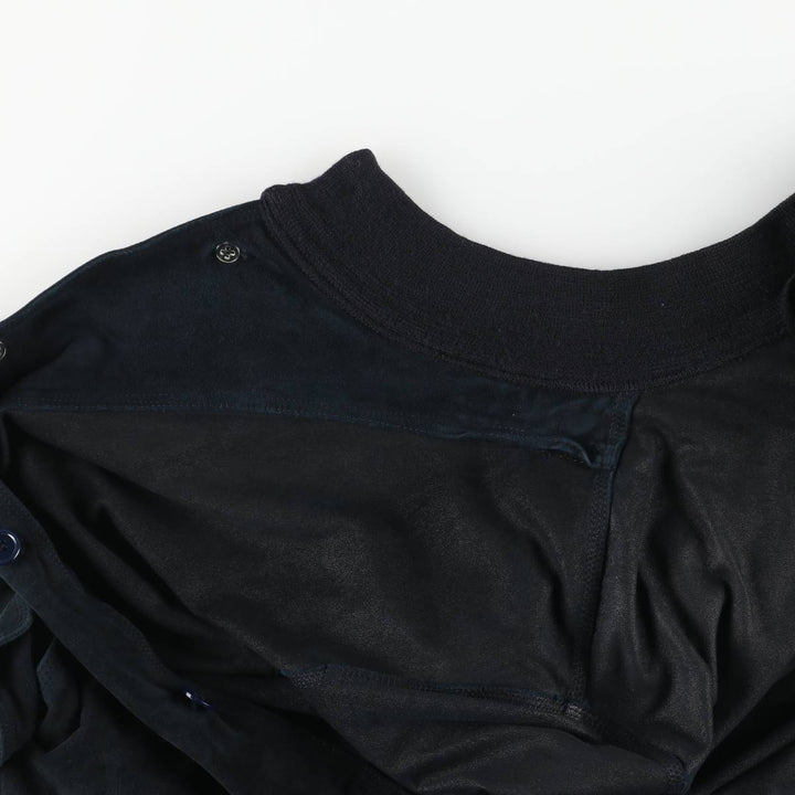 Romagnoli suede leather jacket, made in Italy, men's size XL unclear black type Vintage Second Hand