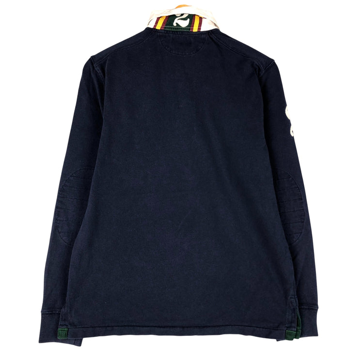 Ralph Lauren POLO RALPH LAUREN CUSTOM FIT Big Pony Long Sleeve Rugby Shirt, Men's Size Small cotton navy blue type Vintage Second Hand