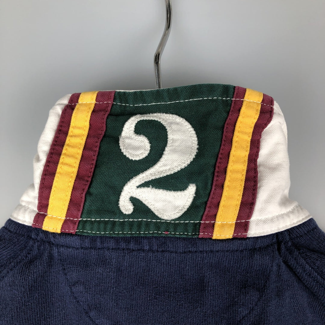 Ralph Lauren POLO RALPH LAUREN CUSTOM FIT Big Pony Long Sleeve Rugby Shirt, Men's Size Small cotton navy blue type Vintage Second Hand