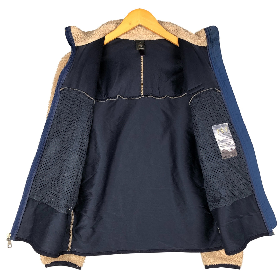 90'S Vintage Patagonia PEF Fleece Jacket, Made in USA, Women's Size XS polyester Beige type Vintage Second Hand