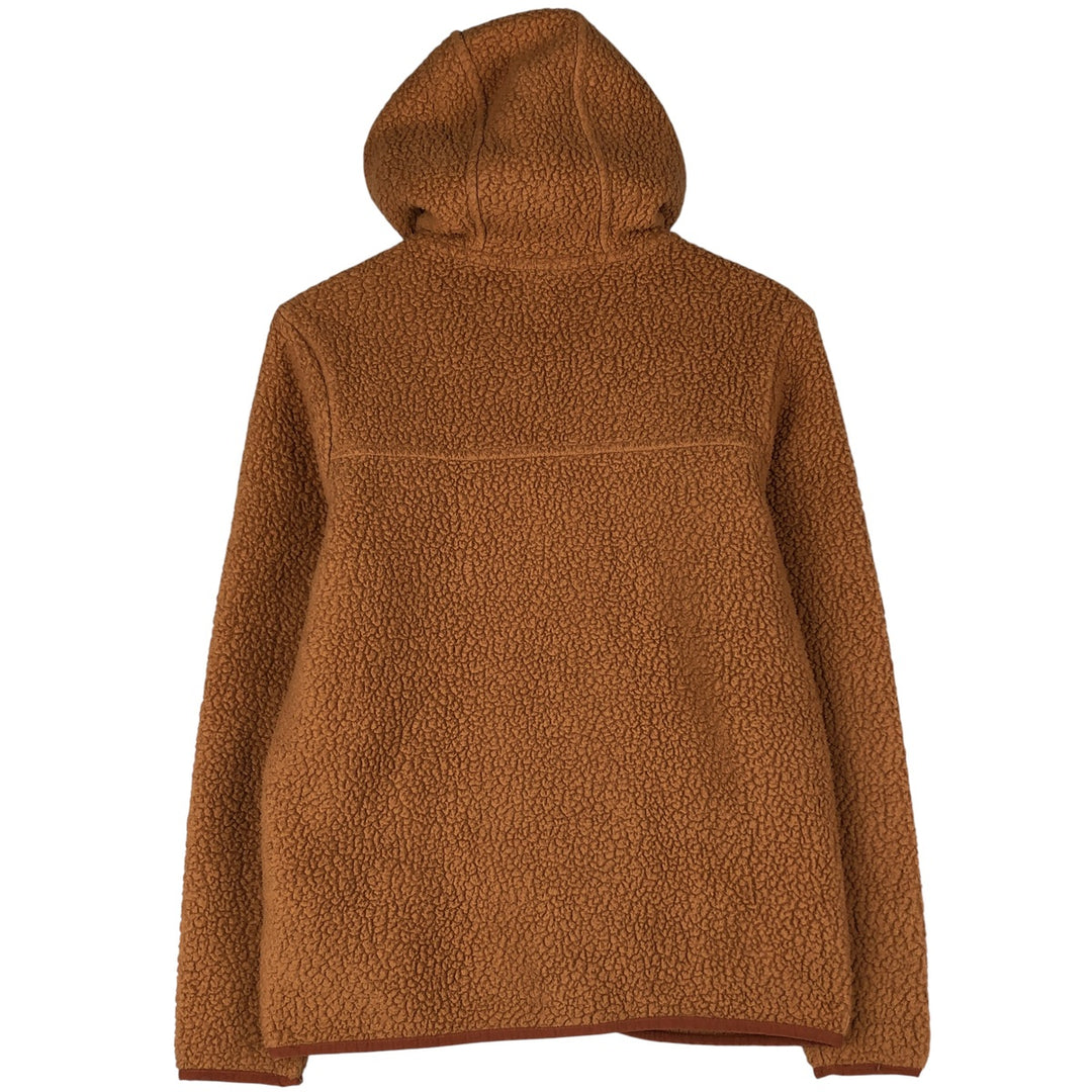Patagonia Retro Pile Hoody 22806FA19 Fleece Full-Zip Hoodie, Women's Size Small recycled polyester brown type Vintage Second Hand
