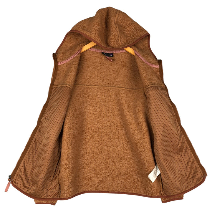 Patagonia Retro Pile Hoody 22806FA19 Fleece Full-Zip Hoodie, Women's Size Small recycled polyester brown type Vintage Second Hand