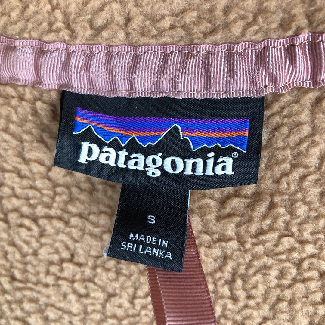 Patagonia Retro Pile Hoody 22806FA19 Fleece Full-Zip Hoodie, Women's Size Small recycled polyester brown type Vintage Second Hand