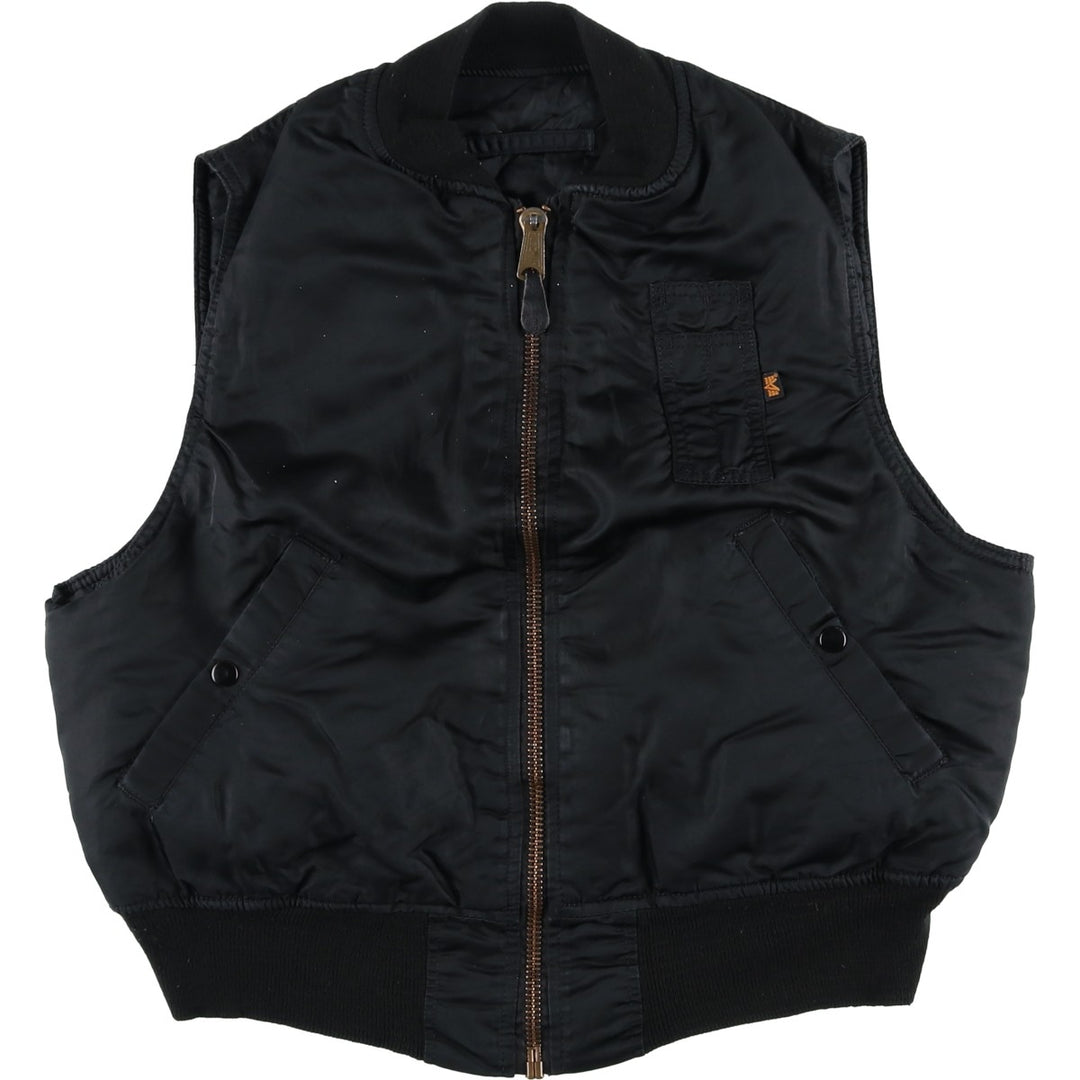 90'S Alpha padded vest, made in the USA, men's size M, vintage Nylon black type Vintage Second Hand