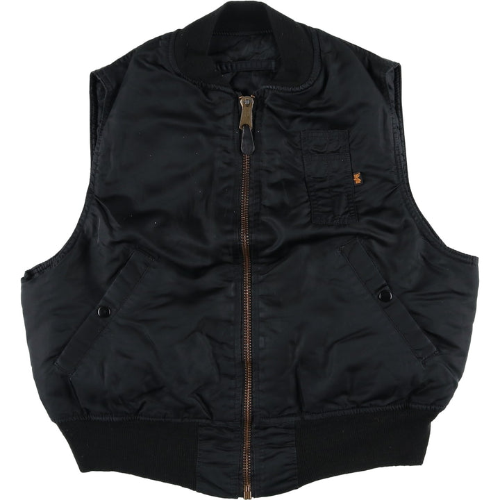 90'S Alpha padded vest, made in the USA, men's size M, vintage Nylon black type Vintage Second Hand