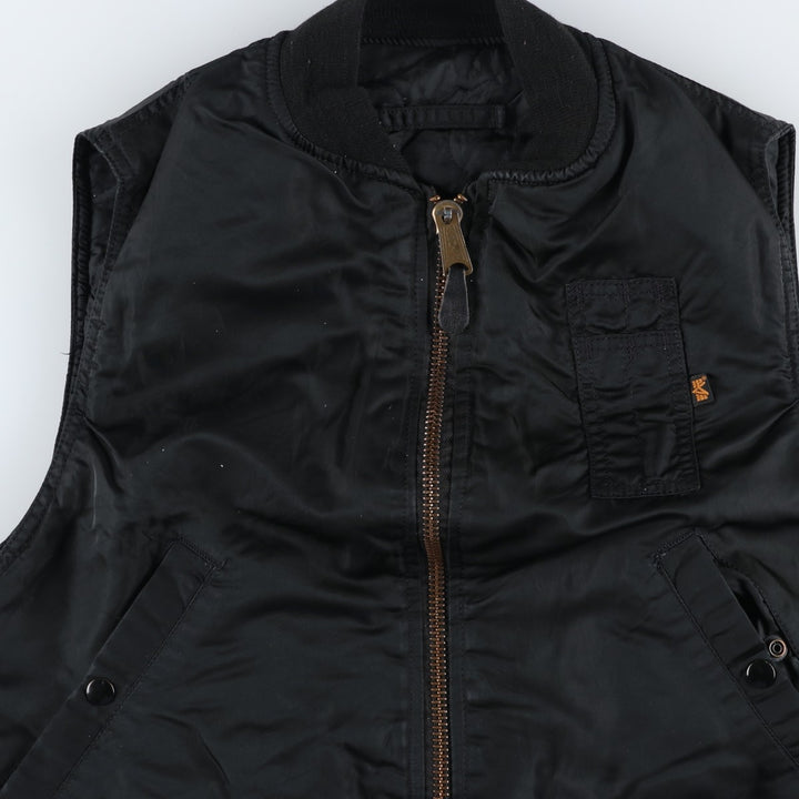 90'S Alpha padded vest, made in the USA, men's size M, vintage Nylon black type Vintage Second Hand