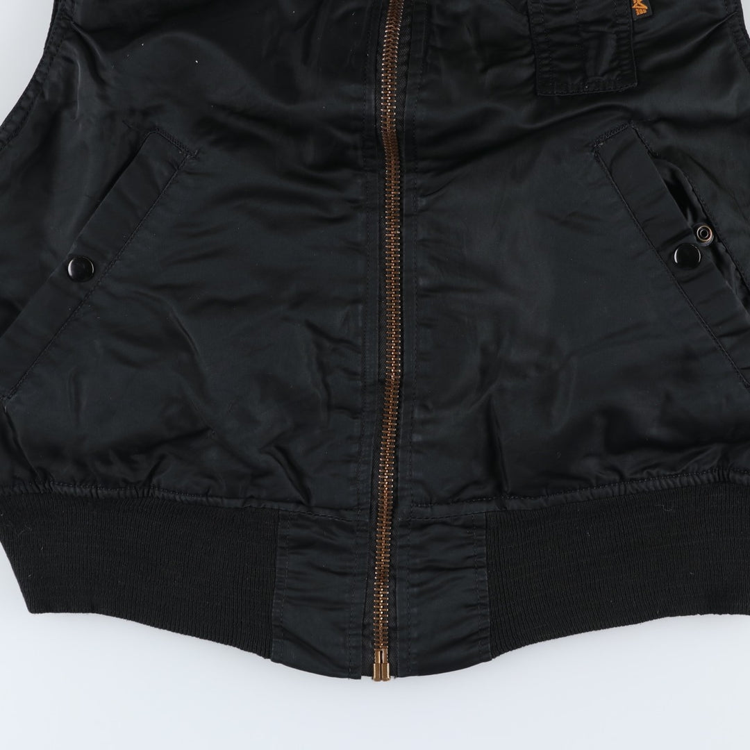 90'S Alpha padded vest, made in the USA, men's size M, vintage Nylon black type Vintage Second Hand