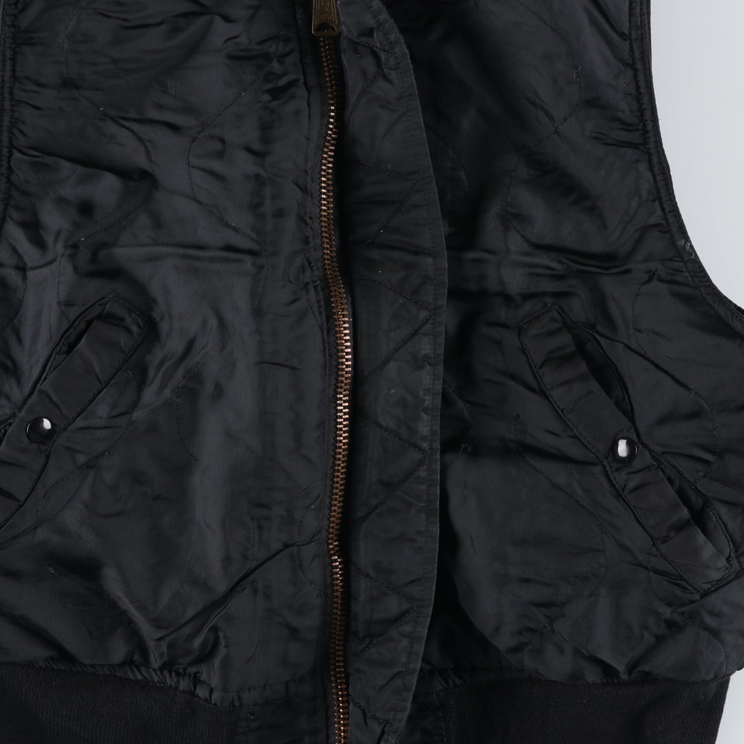 90'S Alpha padded vest, made in the USA, men's size M, vintage Nylon black type Vintage Second Hand