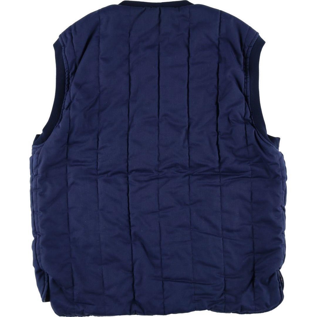 Barbour Padded Vest, 3 Warrant, Made in the UK, Men's XL polyester navy blue type Vintage Second Hand