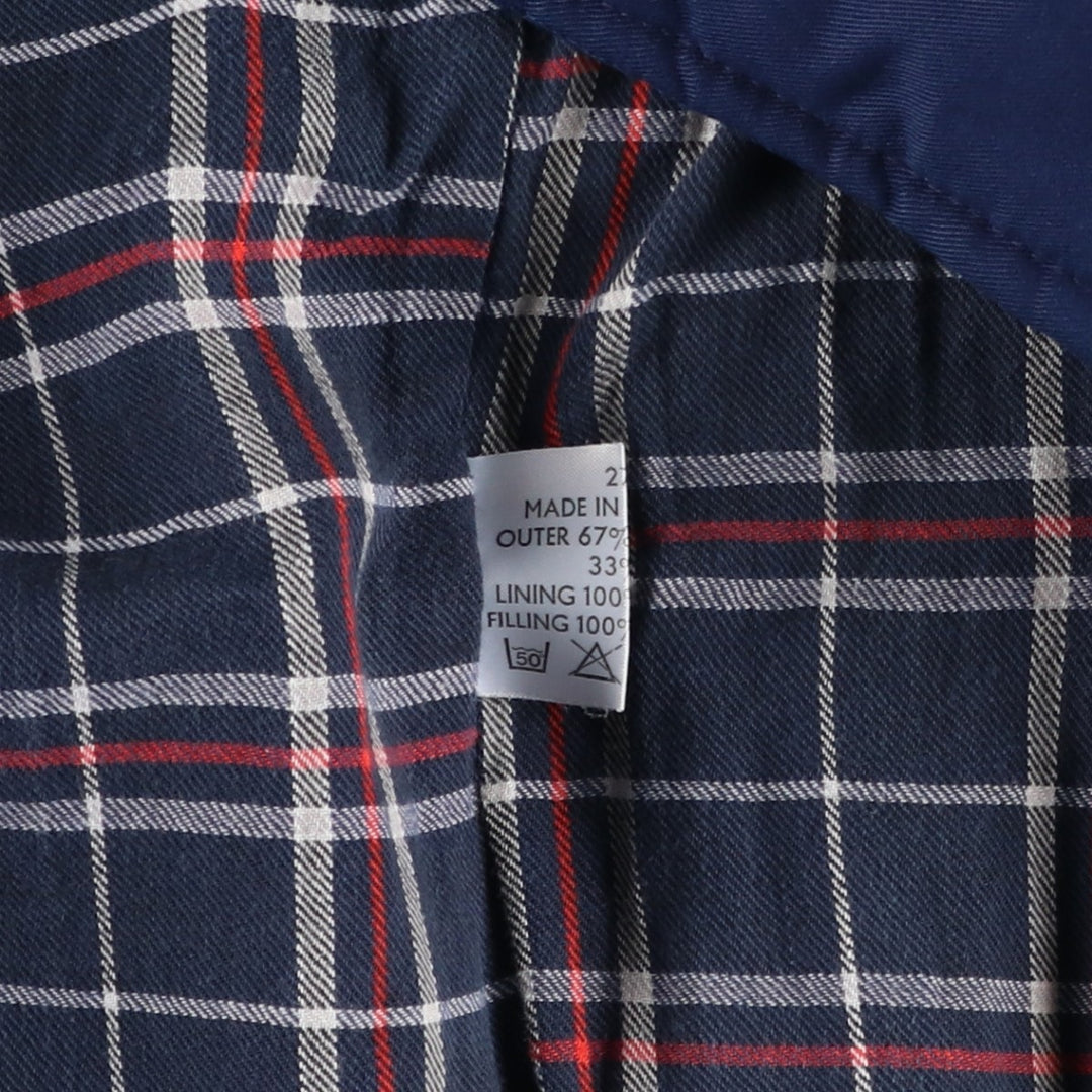 Barbour Padded Vest, 3 Warrant, Made in the UK, Men's XL polyester navy blue type Vintage Second Hand