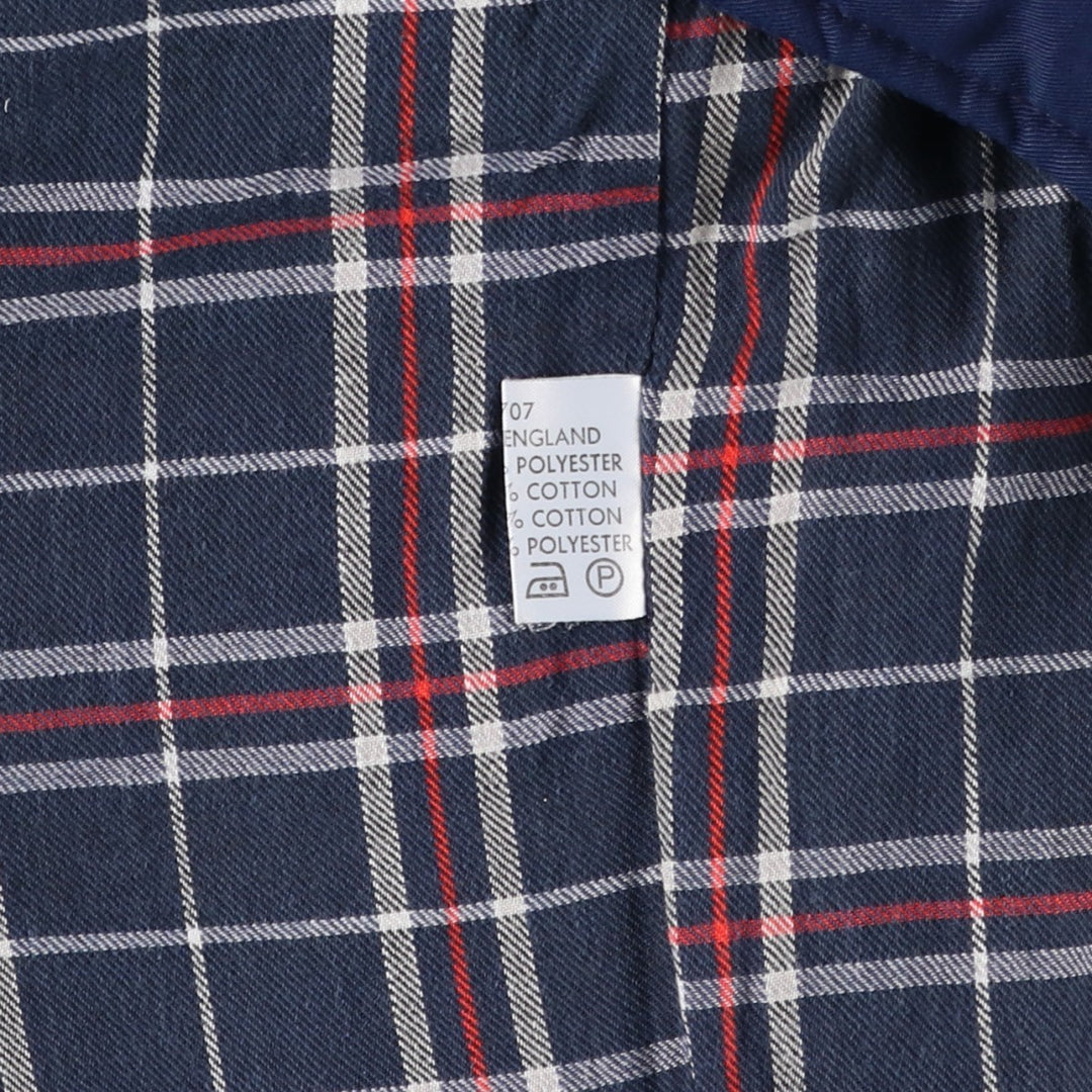 Barbour Padded Vest, 3 Warrant, Made in the UK, Men's XL polyester navy blue type Vintage Second Hand