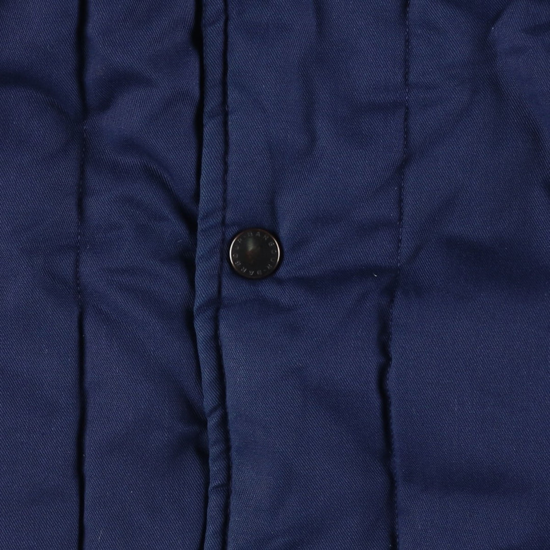 Barbour Padded Vest, 3 Warrant, Made in the UK, Men's XL polyester navy blue type Vintage Second Hand