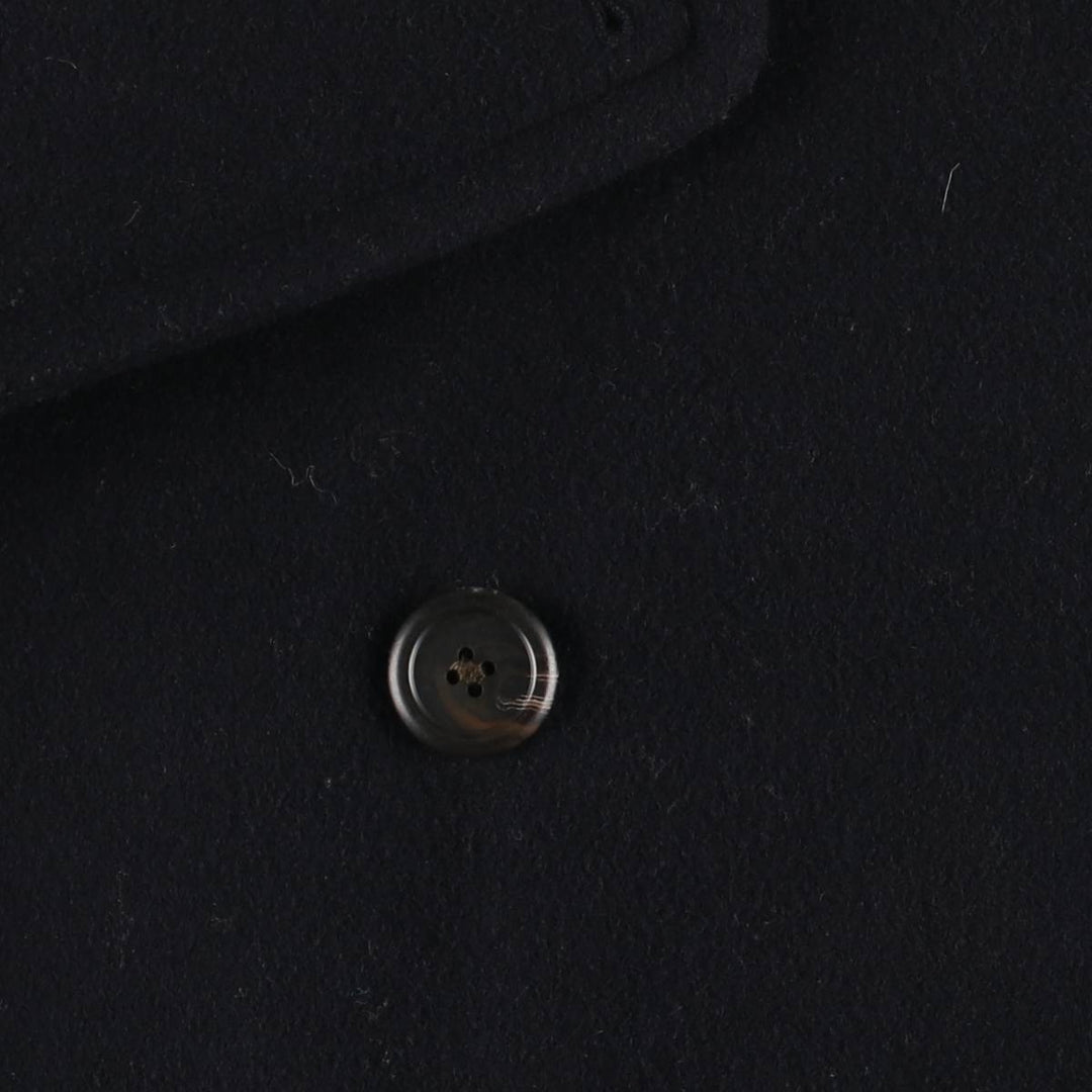 Ralph Lauren POLO by Ralph Lauren padded double-breasted wool half coat, men's size M wool navy blue type Vintage Second Hand