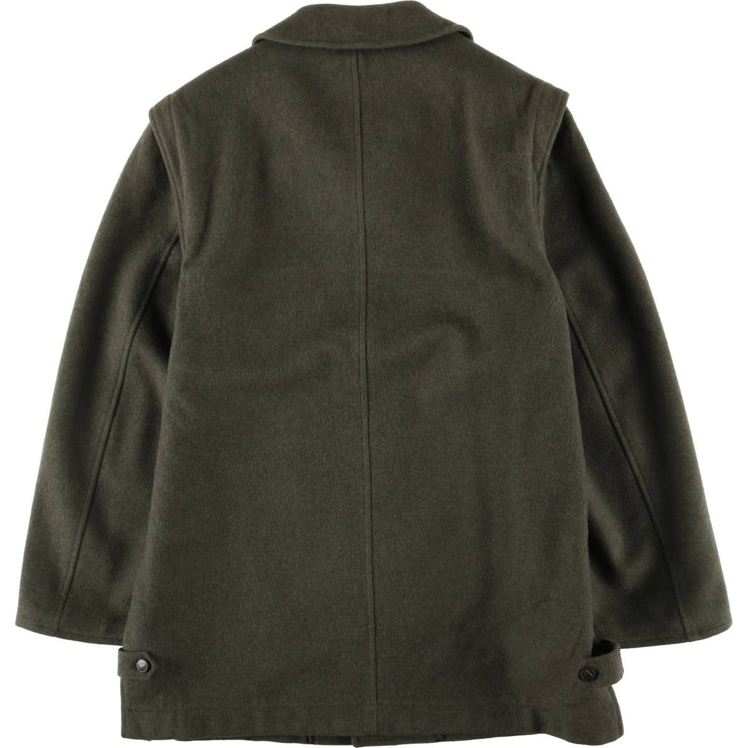 Burberry's wool half coat, size M, men's wool Khaki type Vintage Second Hand