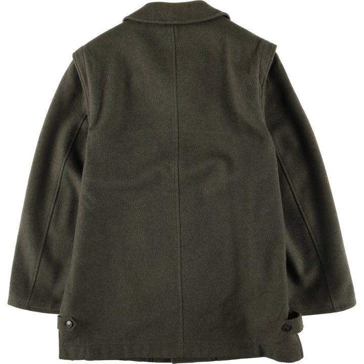Burberry's wool half coat, size M, men's wool Khaki type Vintage Second Hand