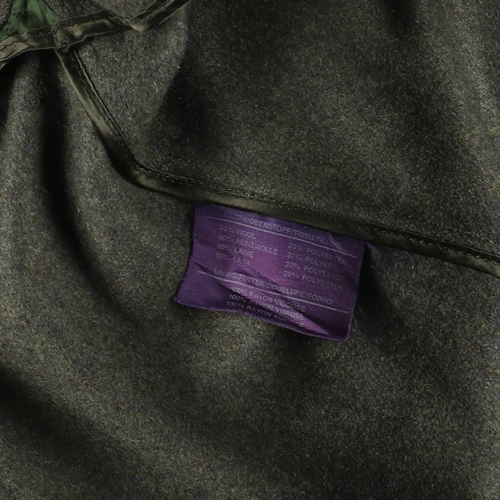 Burberry's wool half coat, size M, men's wool Khaki type Vintage Second Hand