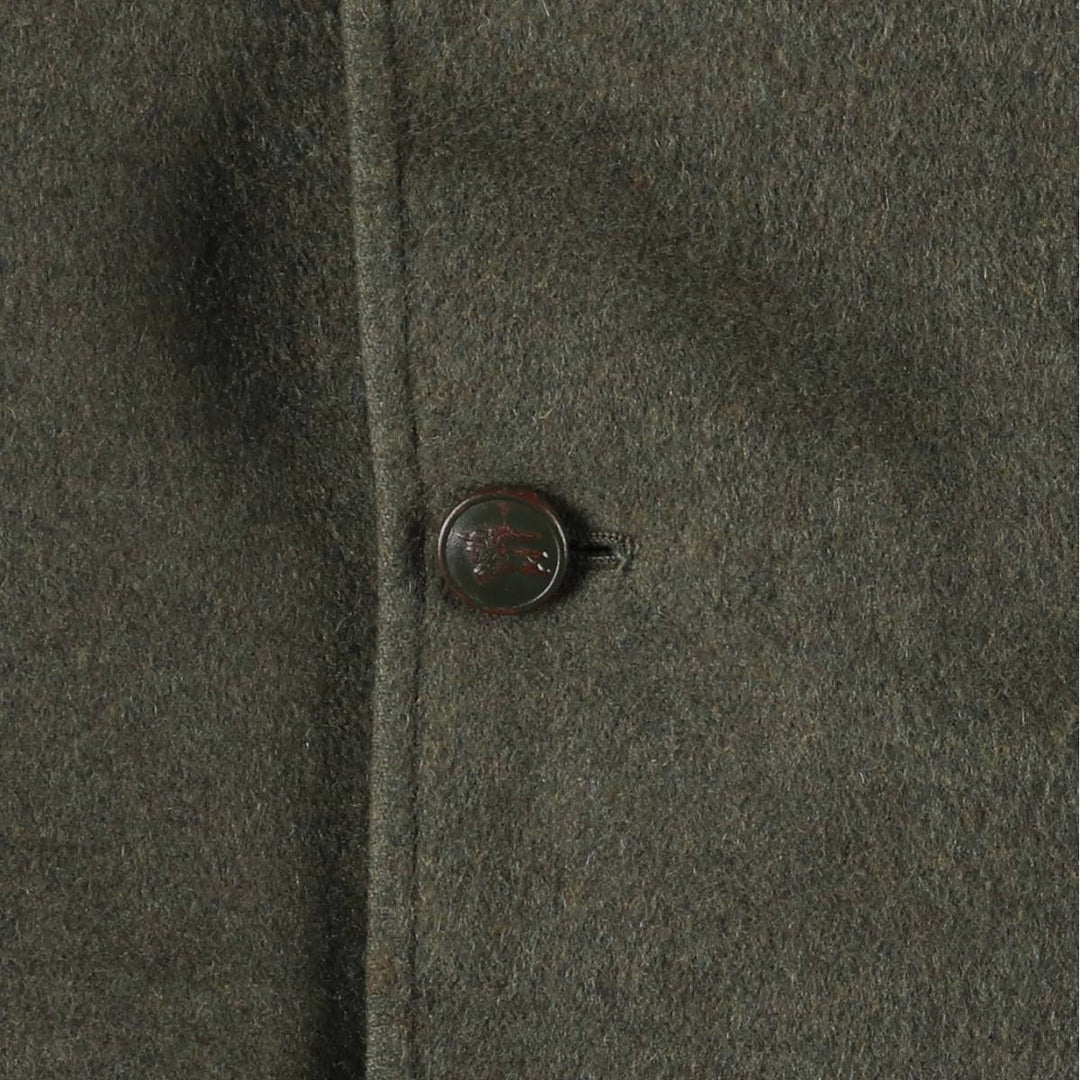 Burberry's wool half coat, size M, men's wool Khaki type Vintage Second Hand