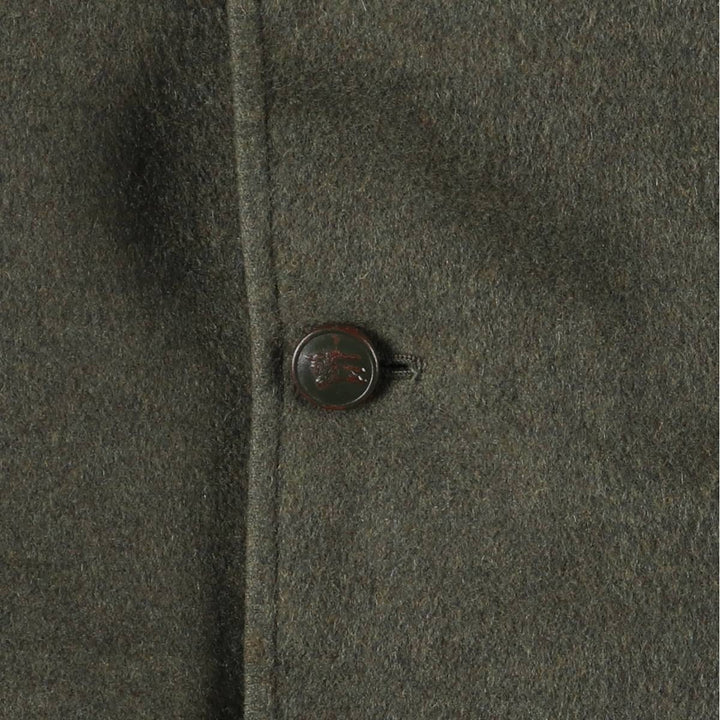 Burberry's wool half coat, size M, men's wool Khaki type Vintage Second Hand