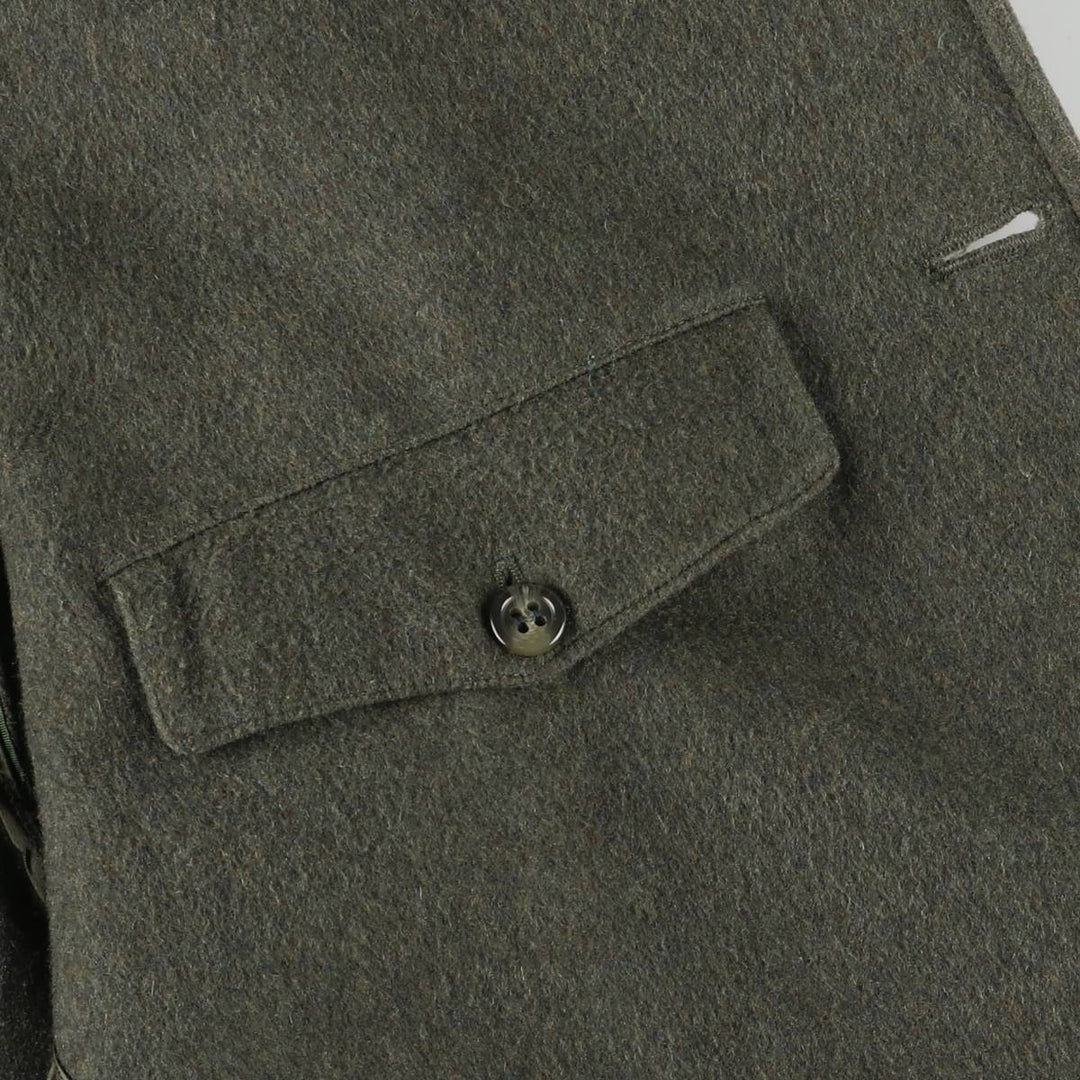 Burberry's wool half coat, size M, men's wool Khaki type Vintage Second Hand