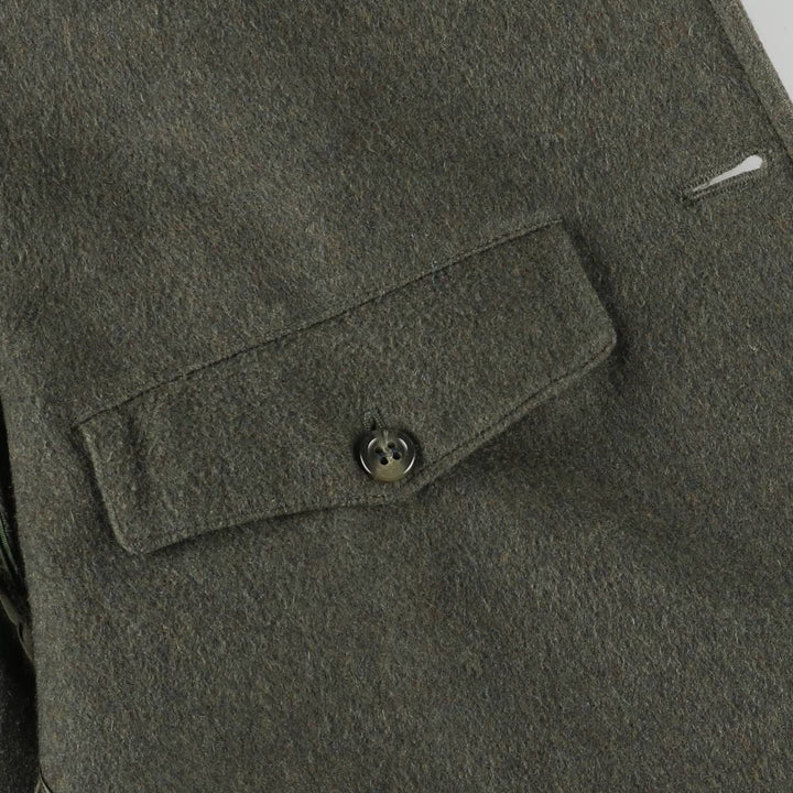 Burberry's wool half coat, size M, men's wool Khaki type Vintage Second Hand